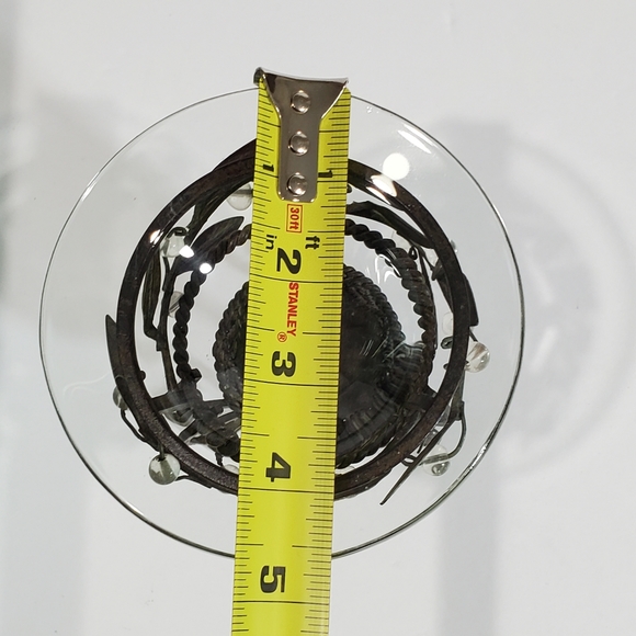 PartyLite Antique Brass Aroma Melts Warm & 2 Strawberry Rhubarb Wax Melts EUC - Picture 9 of 13